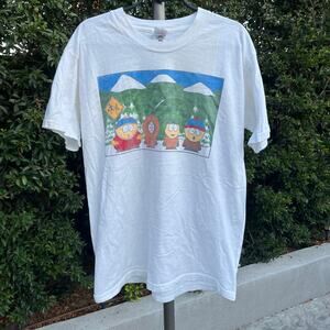 Vintage 90s South Park White T-Shirt